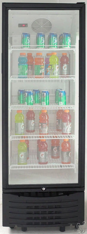 Avanti Bcc113q0w 11.3 Cu. Ft. Commercial Beverage Cooler With 5 Adjustable Shelves, Frost Free Cooling System, Led Lighting, Security Lock And Digital Temperature Control