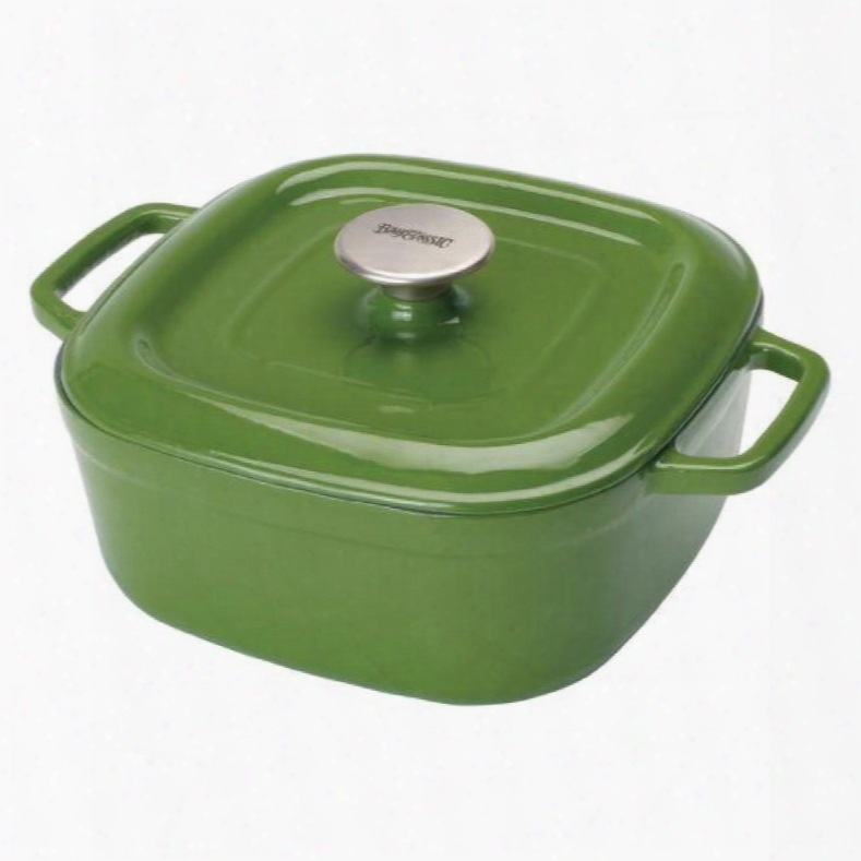 Bayou Classic 7722g Cypress Green 4 Qt Casserole With Lid, Bqyou Classic,enameled Cast Iron