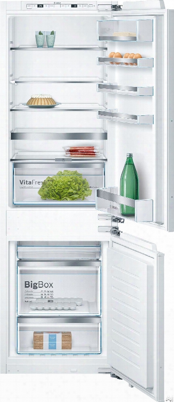 Bosch 800 Series B09ib81nsp 24 Inch Built-in Panel Ready Refrigerator With Wifi Home Connwct, Bigbox Freezer Drawer, Supercooling, Superfreezing, Vitafresh Pro Drawer, Varioshelf, Frost Free, Holidaymode, Led Lighting, Energy Star␞ Rated And 9.6