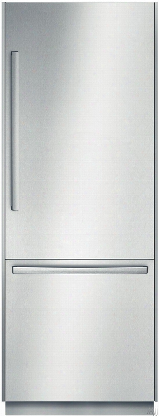 Bosch Benchmark Series B30bb830 30 Inch Built-in Bottom Freezer Refrigerator With Dual Evaporators, Adjustable Glass Shelves, Meat Drawer, Humidity Controlled Crisper Drawer, Supercool And Superfreeze, 16.0 Cu. Ft. Capacity, Gallon Storage, Ice Maker, Sab