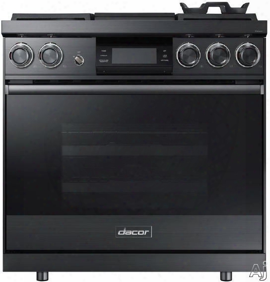 Dacor Modernist Dop36m94dam 36 Inch Freestaanding Dual Fuel Range With Steam Assist And Convection, Wi-fi Connection, Griddle, Sabbath Mode, 4.8 Cu. Ft Capacity, Illumina␞ Knobs And 4 Seale D Burners: Graphite Stainless Steel, Liquid Propane/high Alti