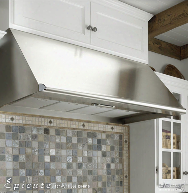 Dacor Renaissance Epicure Ehr3612sch Under Cabinet Range Hood With Multiple Exterior/in-line Blower Options, 4 Speed Control, Blue Led Indicator, Auto-start And 12 Inch Height (blowers Sold Separately): 36-inches