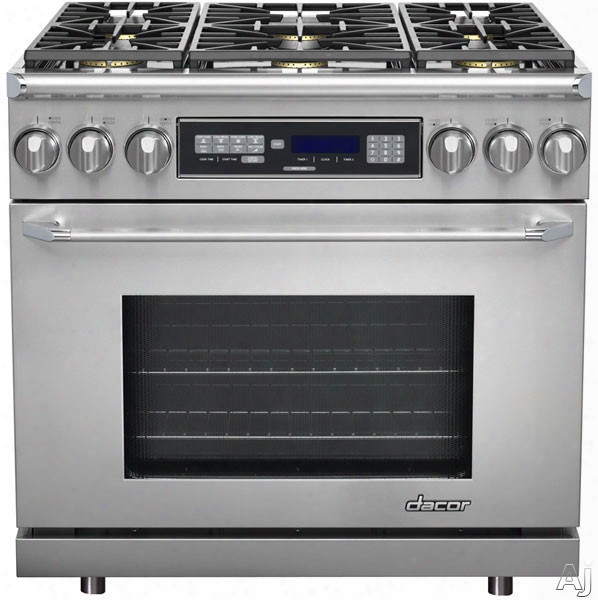 Dacor Renaissance Er36dcngh 36 Inch Freestanding Dual-fuel Range With 4.6 Cu. Ft. Oven Capacity, 3,500 W Broil Element, 6 Sealed Burners, 18,000 Btu, Digital Temperature Probe, Pure Convection System And Star-k Certified: Color Match, Natural Gas, High Al