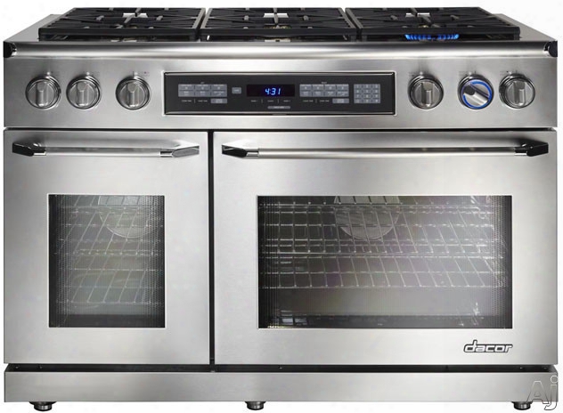 Dacor Renaissance Er48dclp 48 Inch Freestanding Dual-fuel Range With 4.6 Cu. Ft. Primary Oen Capacity, 3,500 W Broil Element, 6 Sealed Burners, 18,000 Btu, Digital Temperature Probe, Pure Convection System And Star-k Certified: Color Match, Liquid Propan