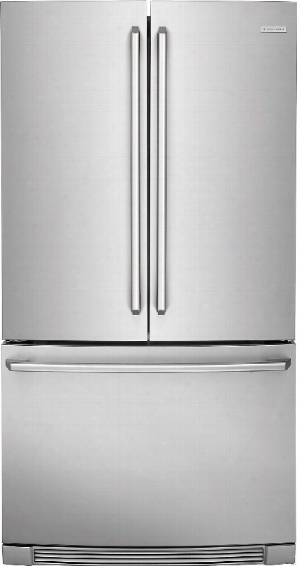 Electrolux Iq-touch Series Ei23bc32ss 36 Inch Counter Depth French Door Refrigerator With 22.4 Cu. Ft. Capacity, Sliding Spill-safe Shelving, Humidity Controlled Crisper Drawers, Cool Zone Drawer, Self-closing Doors, Iq-touch Controls, Ice Maker, Energy S
