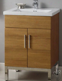 Empire Industries Daytona Collection Dl2120pop 20 Inch Contemporary Vanity With Cabinet Doors, Blum Hinges And Optional 21 Inch Laguna Ceramic Countertop: Pickled Oak, Polished Frame