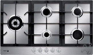 Fagor Fa850stx 30 Inch Gas Cooktop With 5 Sealed Burners, 16,000 Btu/h Triple-crown Burner, Ontinuous Cast Iron Grates, Flame Failure Safety And Metallic Knobs