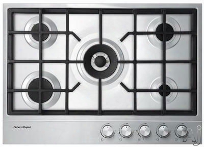 Fisher & Paykel Cg305dlpx1 30 Inch Gas Cooktop With Power Burher, Wok Burner, Simmer Burner, 5 Sealed Burners, Cast Iron Trivets And Electronic Ignition: Liquid Propane