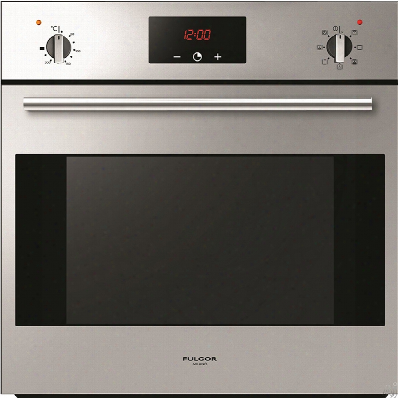 Fulgor Milano 100 Series F1sm24s2 24 Inch Single Wall Electric Oven With 2.4 Cu. Ft. True European Convection, Concealed Bake Elements And Preset Temperature