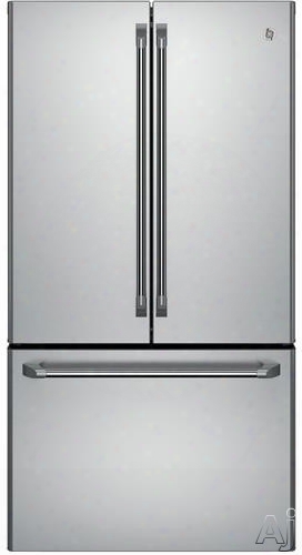 Ge Cafe Series Cwe23sshss 36 Inch Counter Depth French Door With Twinchill␞, Temperature-controlled, Darwer Advanced Water Filtration, Showcase Led, 23.1 Cu. Ft. Capacity, Sabbath Mode, Energy Star And Freestanding