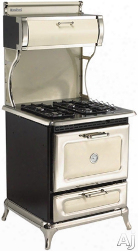 Heartland Classic Collection 4210cdgivy 30 Inc Dual Fuel Range With 4 Sealed Gas Burners, 4.0 Cu. Ft. Electric Convection Oven, Self-cleaning, Concealed Electronic Controls And 350 Cfm Exhuast System: Ivory, Natural Gas