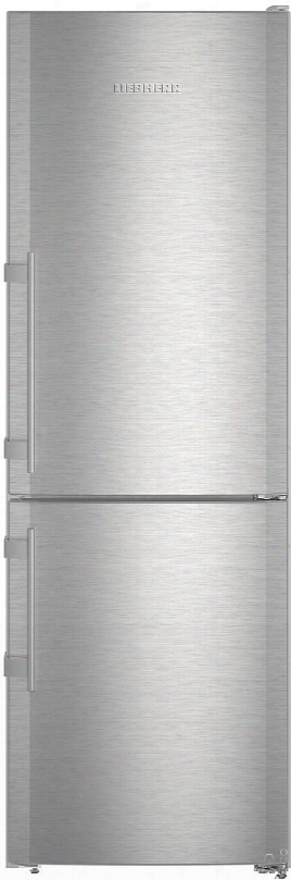 Leibherr Cs1210 24 Inch Counter Depth Bottom Freezer Refrigerator With Duocooling, Smartsteel Construction, Supercool, Led Lighting, Reversible Door, Adjustable Glass Shelving, Two Vegetable Drawers, Energy Star, Sabbath Modeand 11.0 Cu. Ft. Capacity: Ri