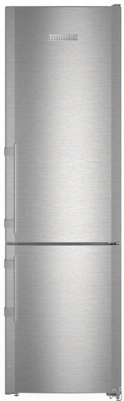 Liebherr Cs1321r 24 Inch Counter Depth Bottom Freezer Refrigerator With Duocooling, Smartsteel Construction, Supercool, Led Lighting, Vegetable Drawer, Gallon Door Storage, Adjustable Glass Shelving, Softsystem, Energy Star And 12.7 Cu. Ft. Capacity: 