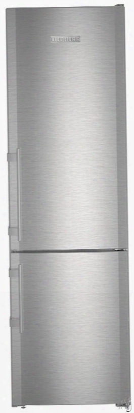 Liebherr Cs1321x 24 Inch Counter Depth Bottom Freezer Refrigerator With Duocooling, Smartsteel Construction, Supercool, Led Lighting, Vegetable Drawer, Gallon Door Storage, Adjustable Glass Shelving, Softsystem, Energy Star And 12.7 Cu. Ft. Capacity