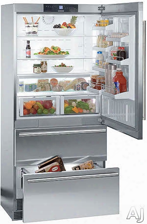 Liebherr Premium Plus Series Cs206 36 Inch Counter Depth Bottom-freezer With 20 Cu. Ft. Capacity, Adjustable Glass Shelves, Gallon Door Storage, Full-width Deli Drawer, Led Interior Light Column, Energy Star And Double Freezer Drawers