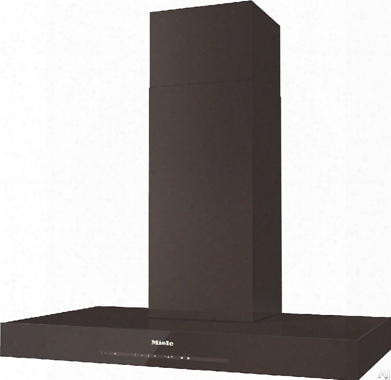 Miele Da6690whvbr 36 Inch Puristic Wall Mount Chimney Hood With 625 Cfm Internal Blower, 4 Fan Speeds Including Intensive, Con@ctivity, Led Lighting And Glass Touch Controls: Truffle Brown