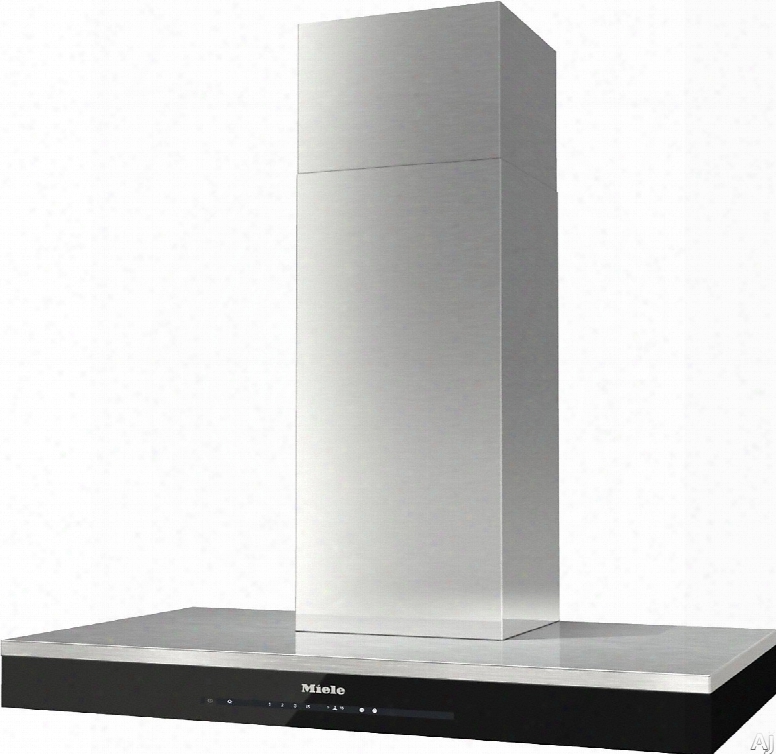 Miele Da6690wss 36 Inch Puristic Wall Mount Chimney Hood With 625 Cfm Internal Blower, 4 Fan Speeds Including Intensive, Con@ctivity, Led Lighting And Glass Touch Controls: S Tainless Steel