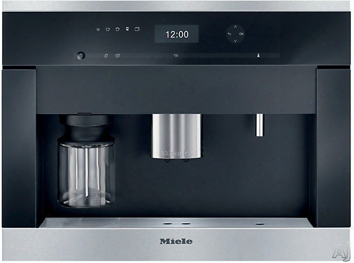 Miele Directsensor Series Cva6401 24 Inch Built-in Non-plumbed Coffee System With Directsensor Controls, Dual Dispensing Spouts, 10 User Profiles, Automatic Rinse/cleaning Program And Integrated Led Lighting: Clean Touch Steel