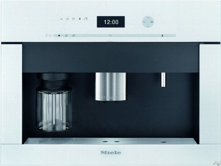 Miele Directsensor Series Cva6401brws 4 Inch Built-in Non-plumbed Coffee System With Directsensor Controls, Dual Dispensing Spouts, 10 User Profiles, Automatic Rinse/cleaning Program And Integrated Led Lighting: Brilliant White