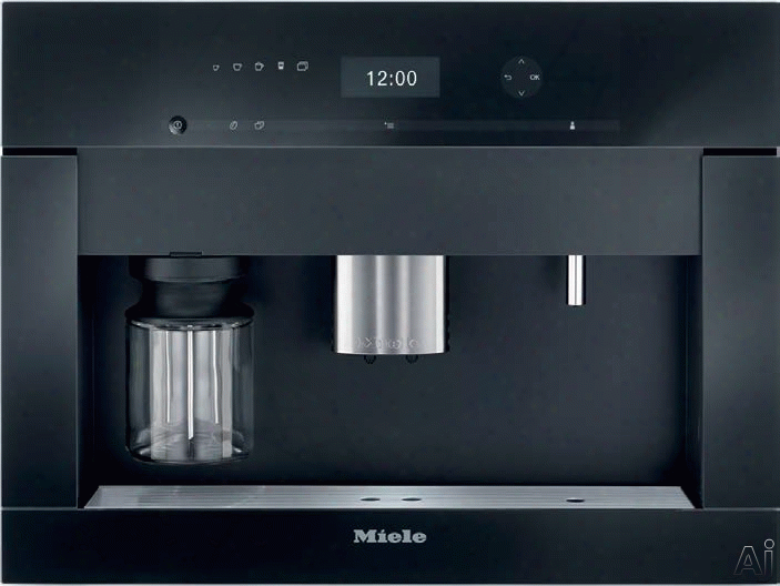 Miele M-touch Series Cva6401obsw 24 Inch Built-in Non-plumbed Coffee System With Directsensor Controls, Dual Dispensing Spouts, 10 User Profiles, Automatic Rinse/cleaning Program And Integrated Led Lighting: Obsidian Black