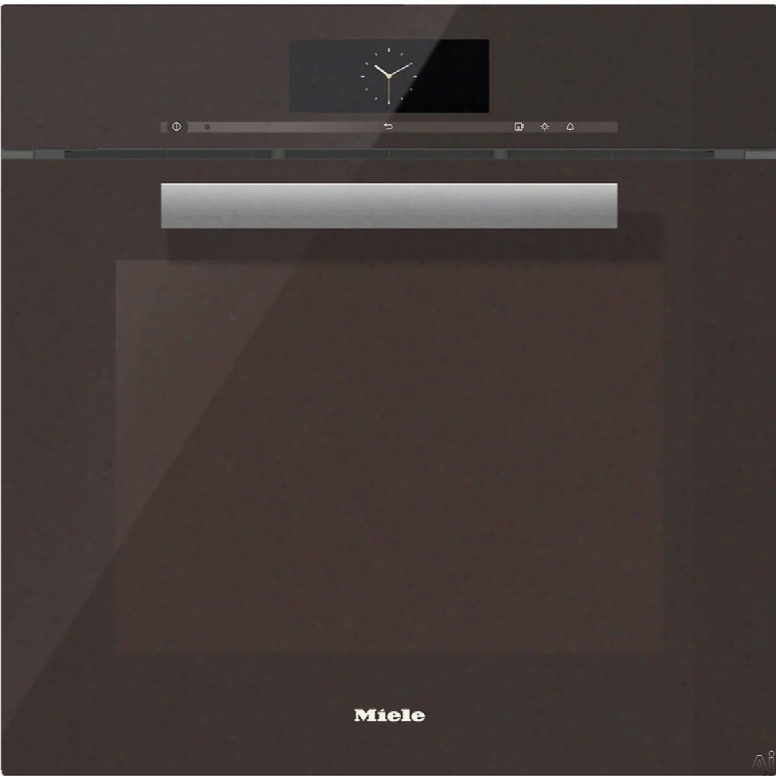 Miele Purreline Series Dgc6865xxlhvbr 24 Inch Plumbed Pureline Steam-oven Withfully-fledged Oven Function, Motorized Control Panel, Combination Cooking, Xxl Cavity And Wireless Probe: Havana Brown