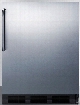 AccuCold FF6B7CSS 24 Inch Built-in Compact All-Refrigerator with 5.5 cu. ft. Capacity, Adjustable Glass Shelves, Door Storage, Crisper Drawer, Interior Lighting and Full Stainless Steel Exterior