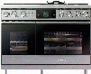 Dacor Modernist DOP48M96DLS 48 Inch Freestanding Dual Fuel Range with Real Steamâ„¢ and Convection, Wi-Fi Connection, Dual Ovens, 6 Sealed Burners, Griddle, Perma-Flameâ„¢ Re-Ignition, 6.6 cu ft. Total Capacity and Sabbath Mode: Stainless Steel, N