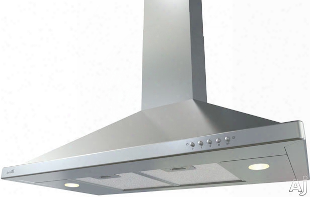 Zephyr Brisas Series Bvee30as Wall-mount Chimney Range Hood With 600 Cfm Internal Blower, 3 Speed Levels, Halogen Lighting And Push Button Controls: 30 Inch Width