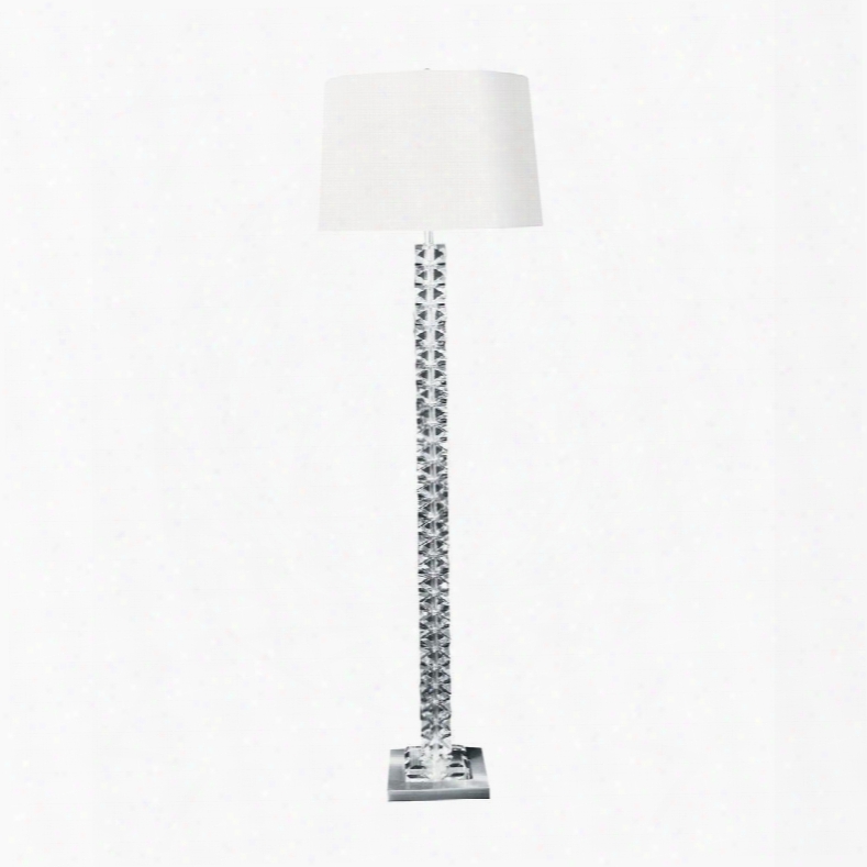 10005 Diamond Cut Crystal Floor Lamp Clear