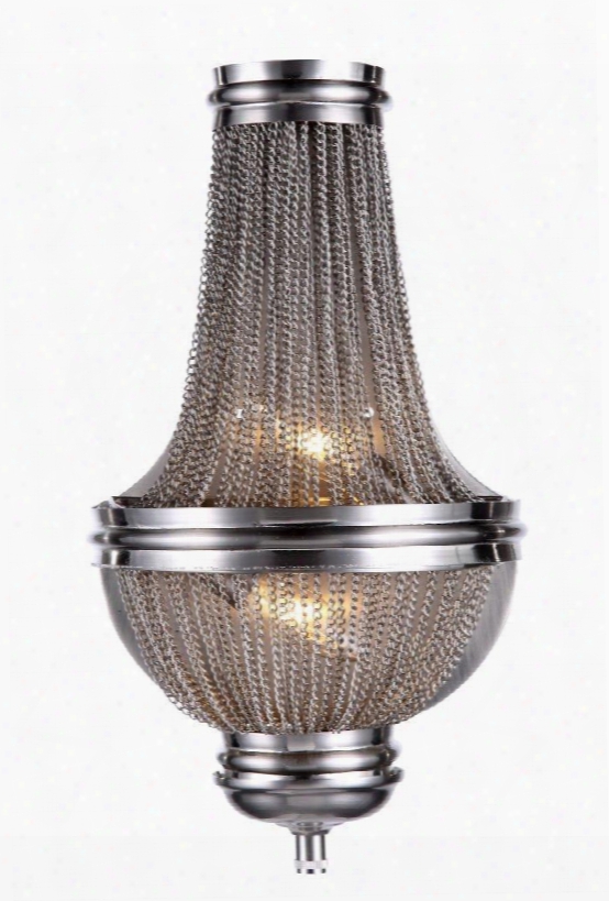 1210w9pw 1210 Paloma Collection Wall Sconce W: 9.5in H: 16.5in Ext: 4.5in Lt: 2 Pewter