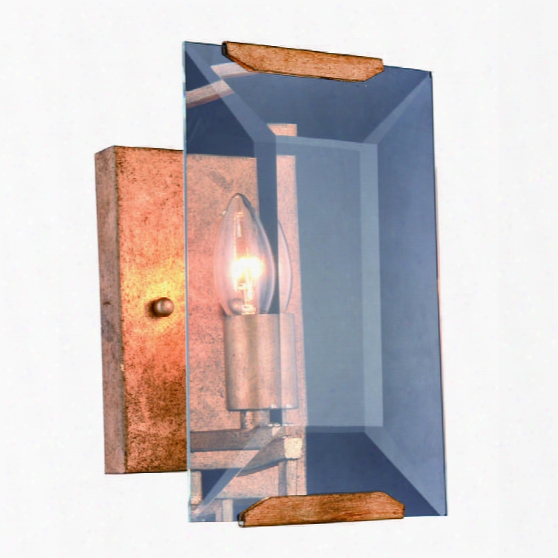 1212w6gi Monaco Collection Wall Sconce W:6 H:10 E:7 Lt:1 Golden Iron Finish Glass Crystal