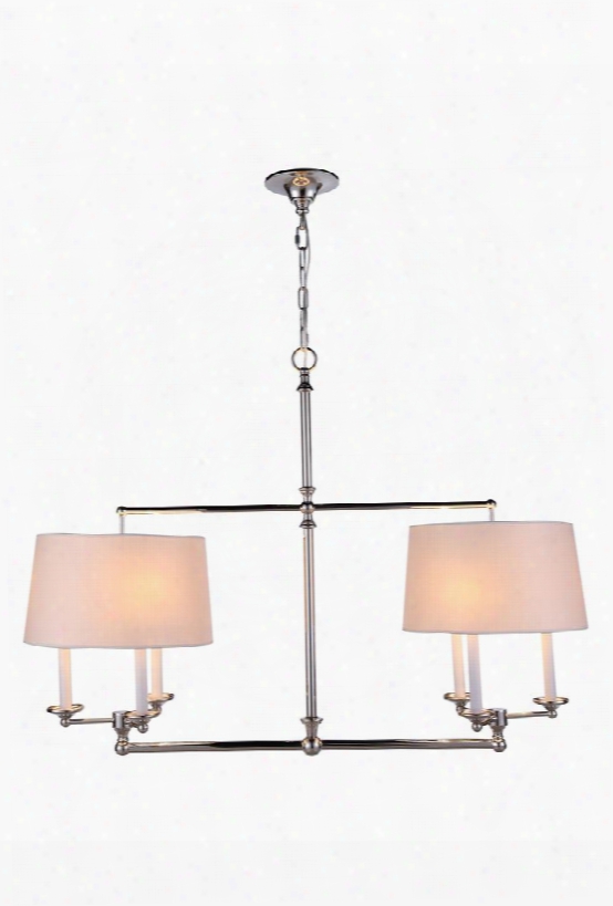 1405g42pn 1405 Crawford Collection Pendant Lamp L: 42 W: 14 H: 32 Lt: 6 Polished Nickel