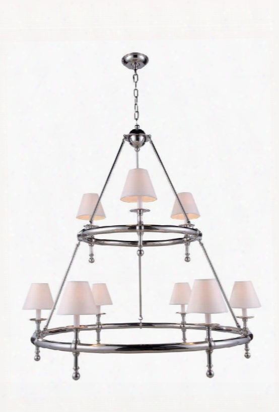 1406g45pn 1406 Montgomery Collection Pendant Lamp D: 45 H: 54 Lt: 9 Polished Nickel