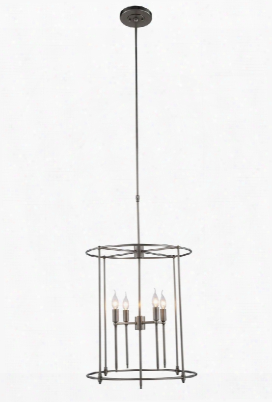 1442d22vn 1442 Eaton Collection Pendant Lamp D: 22 H: 48.5 Lt: 4 Vintage Nickel