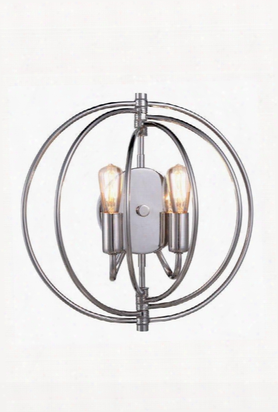 1453w13pn 1453 Vienna Collection Wall Lamp W: 13 H: 13 E: 6 Lt: 2 Polished Nickel