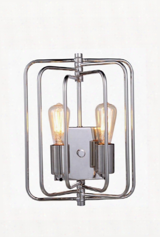 1454w10pn 145 4 Lewis Collection Wall Lamp W: 10 H: 13 E: 6 Lt: 2 Polished Nickel