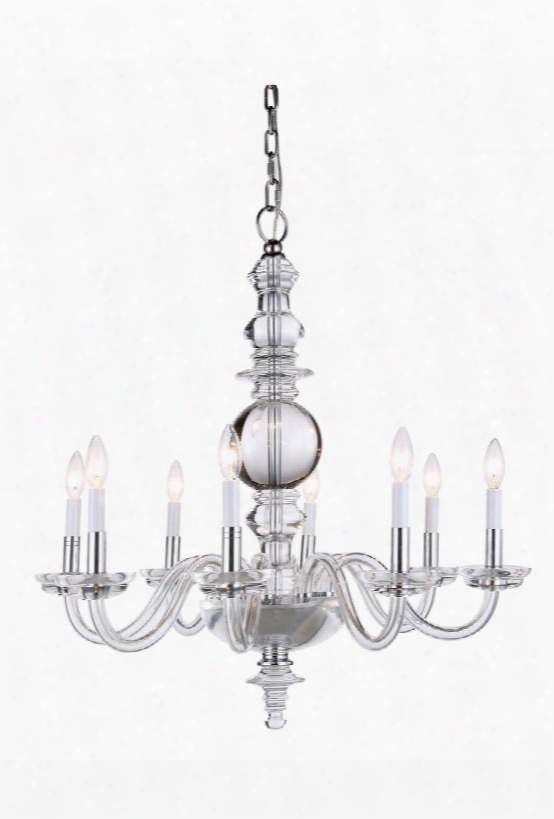 1462d29c 1462 Diamante Collection Pendant Lamp D: 29in H: 33in Lt: 8 Chrome