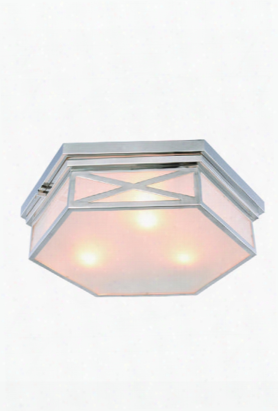 1477f18pn Penta Collection Flush Mount D:18 H:4.5 Lt:3 Polished Nicekl