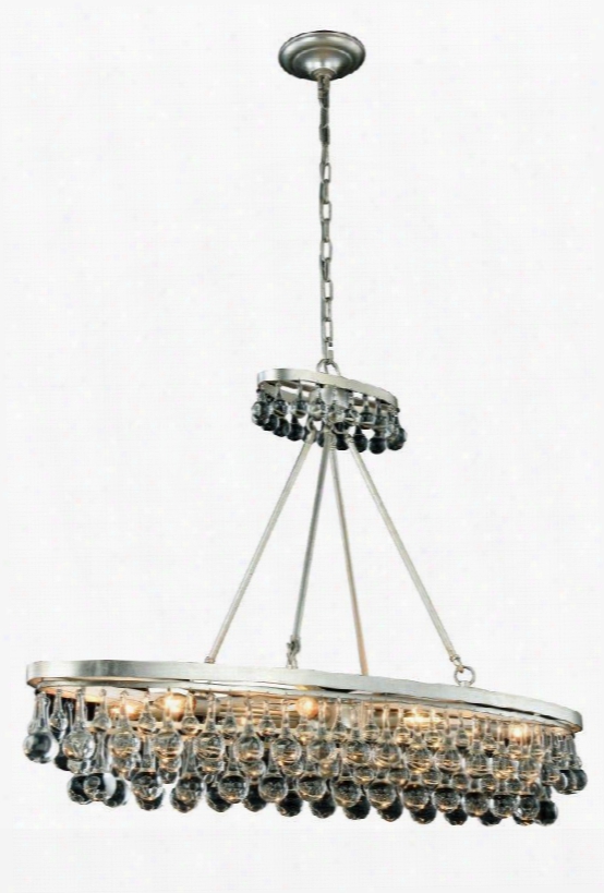 1509g44sl Bettina Collection Pendant Lamp L:44 W:13 H:31 Lt:8 Silver Leaf Finish Royal Cut