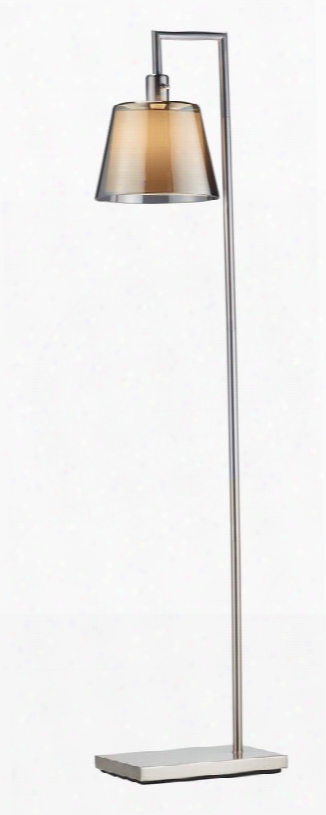 1514-22 Prescott Floor Lamp Brushed Steel