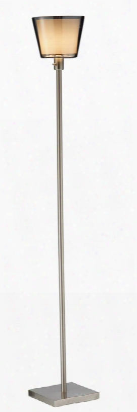 1515-22 Prescott Tall Floor Lamp Brushed Steel