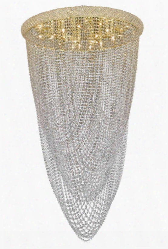 1806f36g/ss 1806 Primo Collection Flush Mount D36in H60in Lt: 20 Gold Finish (swarovski Strass/elements