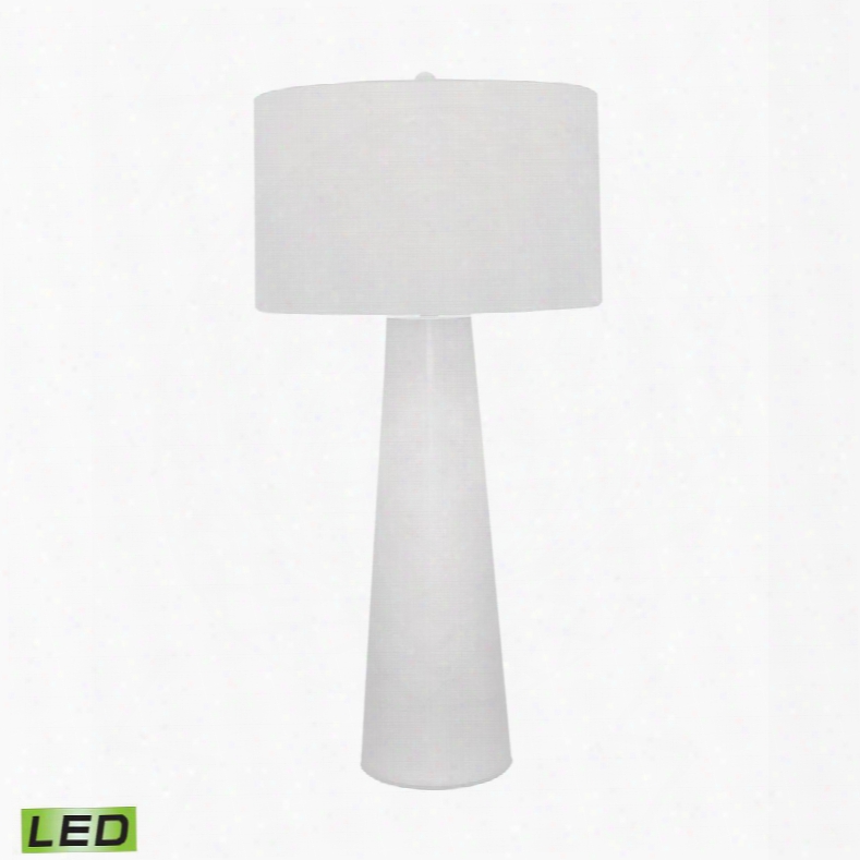 203-led White Obelisk Led Table Lamp With Night Light White