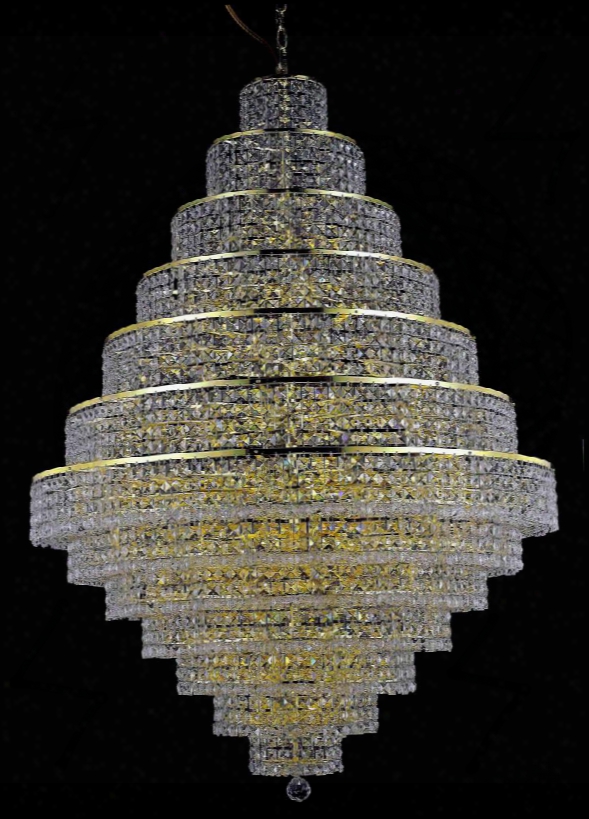 2039g42g/ss 2039 Maxim Collection Large Hanging Fixture D42in H60in Lt: 38 Gold Finish (swarovski Strass/elements