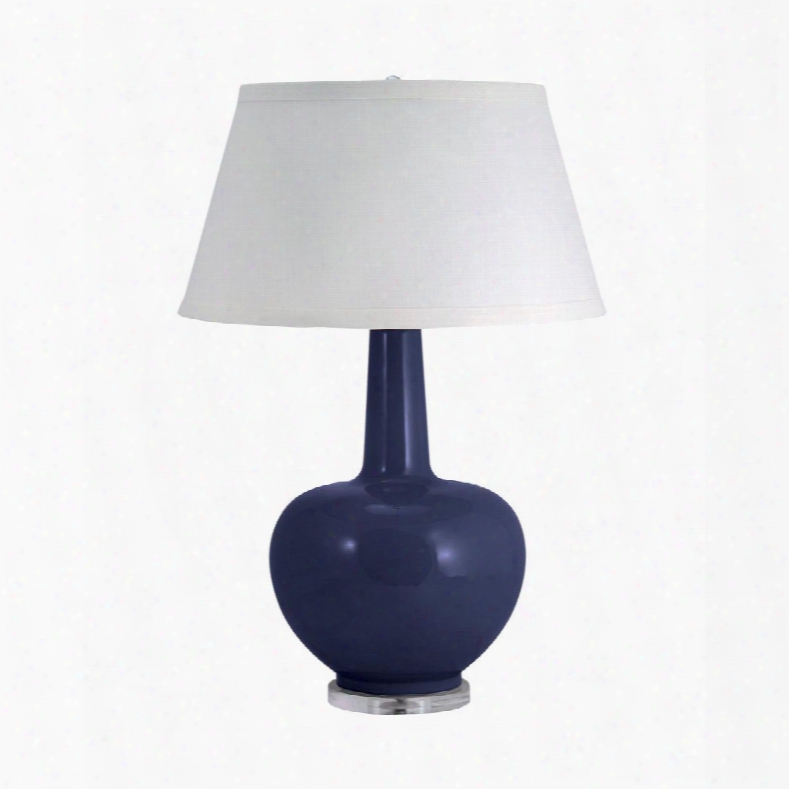 204nb Porcelain Table Lamp In Navy Blue