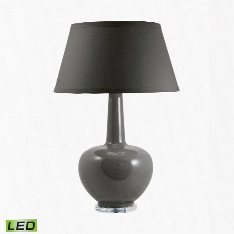 204t-led Porcelain Led Table Lamp Iin Taupe