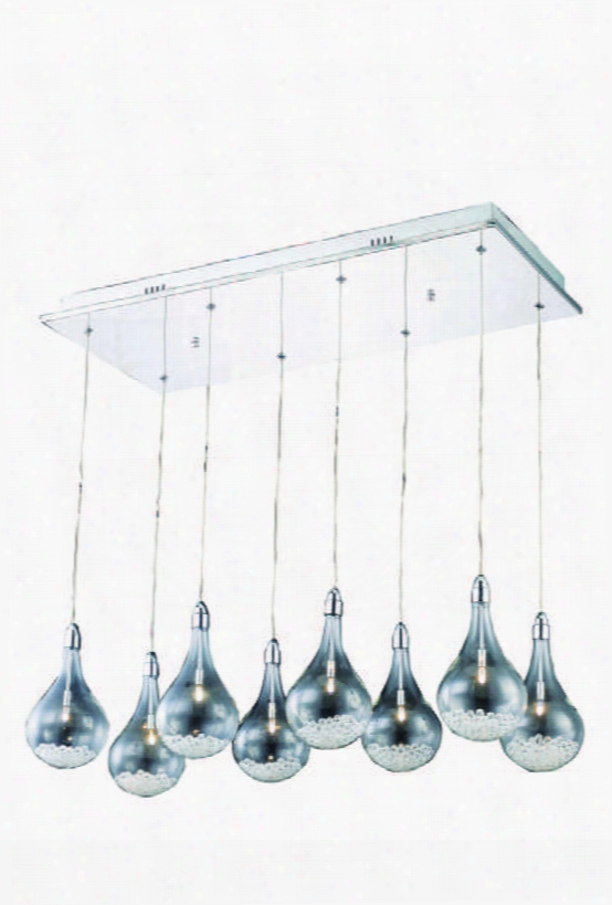 2054d8o/rc 2054 Edison Collection Hanging Fixture L30.5in D13.5in H90in Lt: 8 Chrome Finish (royal Cut