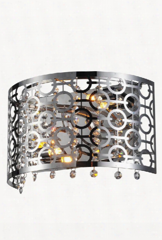 2059w12c/rc 2059 Sterling Collection Wall Lamp L: 12 W: 7 H: 6 Lt: 2 Chrome Finish (royal Cut