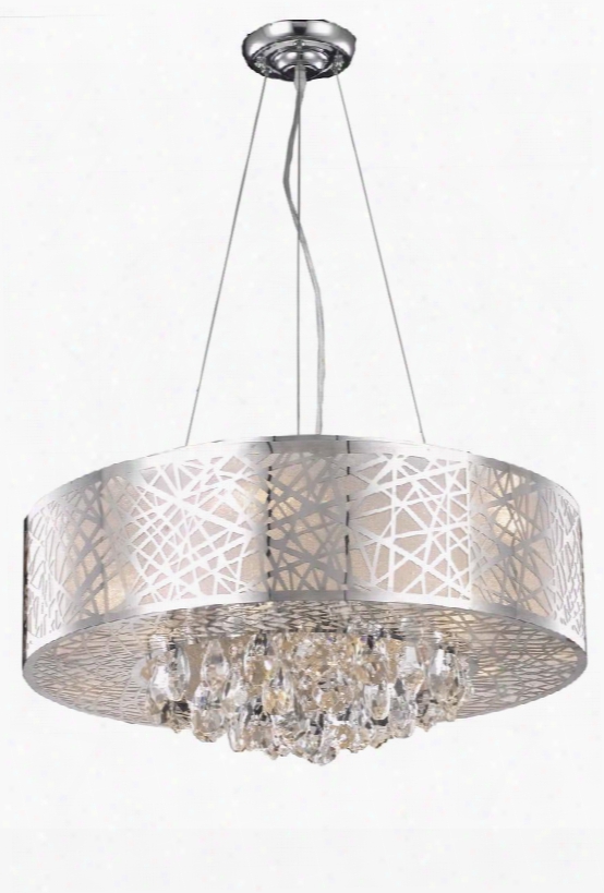 2079d24c/rc 2079 Prism Collection Hanging Fixture D24in H11in Lt: 9 Chrome Finish (royal Cut