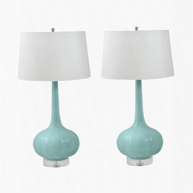 231/s2 Del Mar Porcelain Table Lamp In Mint